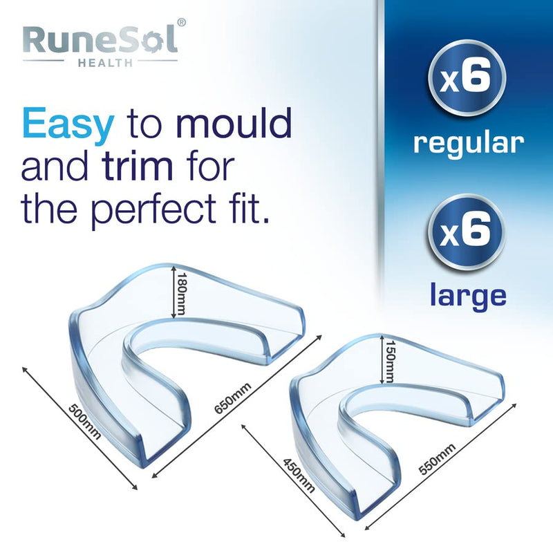 Runesol bite splint against teeth grinding, 12 x mixed pack, dental splint for grinding, grinding splint for night, bite splint for bruxism, mouth guard, splint, snoring splint - NewNest Australia