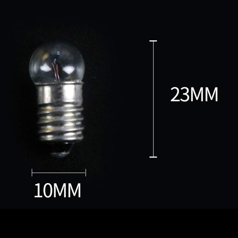 GutReise DC 50pcs E10 1.5V 0.3A Warm White Bulb Light Bulbs Miniature Screw Base (1.5V) - NewNest Australia