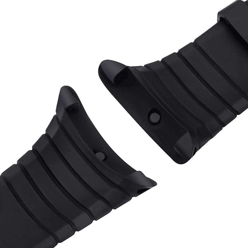 Sencato Watch Bands Compatible with Suunto Core, Classic Soft Rubber Replacement Wrist Strap for Suunto Core Smart Watch（A/B Style Available Select）Black A-Black - NewNest Australia
