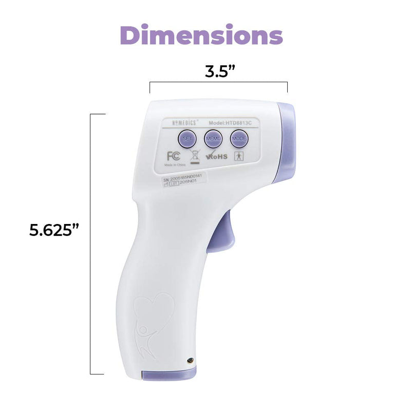 HoMedics Non-Contact Infrared Forehead Thermometer, Fast Accurate Results, High-Fever Alert with 4-in-1 Readings - NewNest Australia