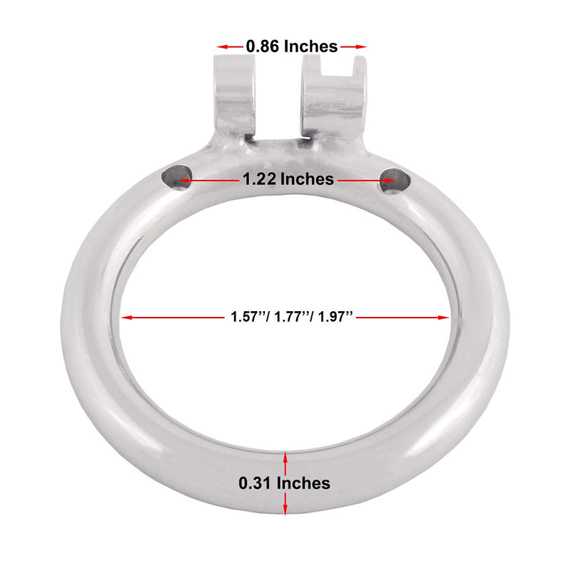 TERNENCE Stainless Chastity Device Base Ring Male Cock Cage Spares H040 (1.57 inch / 40mm) 1.57 Inch / 40mm - NewNest Australia