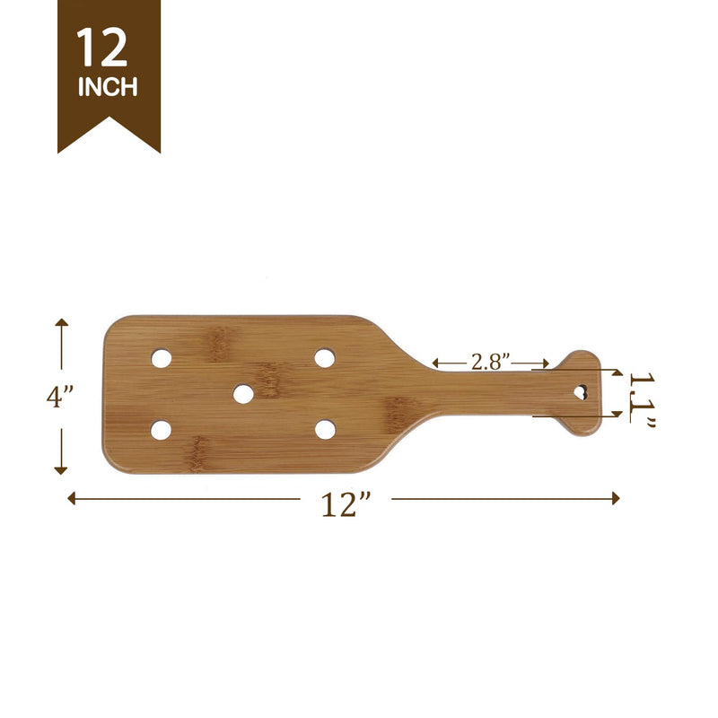 Battife 12inch Bamboo Paddle - Lightweight Durable Smooth Wooden Paddle with Airflow Holes - NewNest Australia