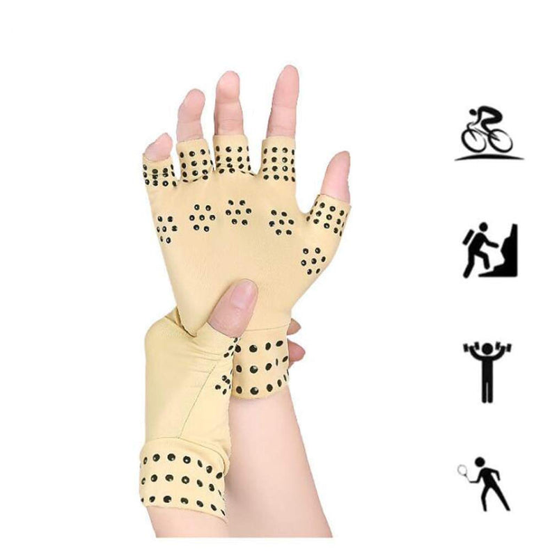 Fingerless Arthritis Gloves, 1 Pair Breathable & Moisture Wicking Compression Gloves Magnetic Arthritis Therapy Gloves, for Relieve Hand Pressure, Joint Swell Pain, Computer Typing and Daily Work - NewNest Australia