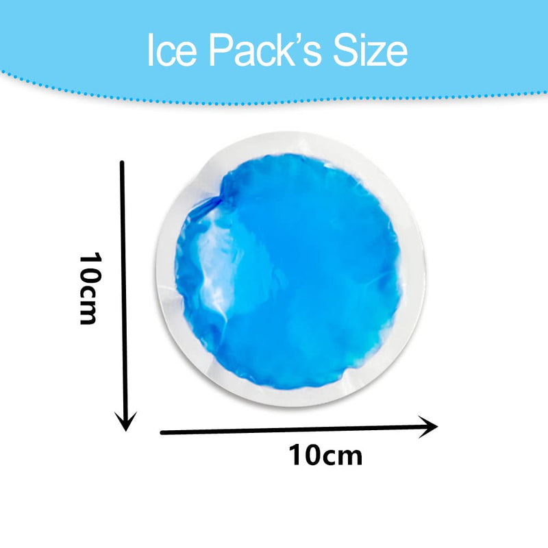 Small Gel Ice Packs 5 Pcs Flexible Reusable Cooling Pad w/ Cloth Backing Heat or Ice Therapy Hot Cold Pack for Tired Eyes, Breastfeeding, Wisdom Teeth, Kids Injuries, Sinus Relief, Muscle & Joint Pain 4'' x 4''-5 Packs - NewNest Australia