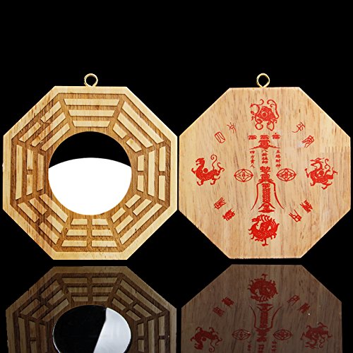 NewNest Australia - Feng Shui Wood Bagua Mirror 6 Inch (Concave) Concave 