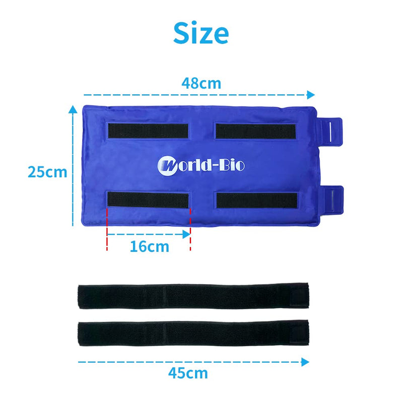 Knee Cold And Warm Cooling Pack, Cool Pads Gel Cooling Pad For Sports Injuries, Muscle Pain, Swelling, Bruising And Replacement Operations, Ideal For Knees, Legs (55X25Cm) 55X25Cm - NewNest Australia