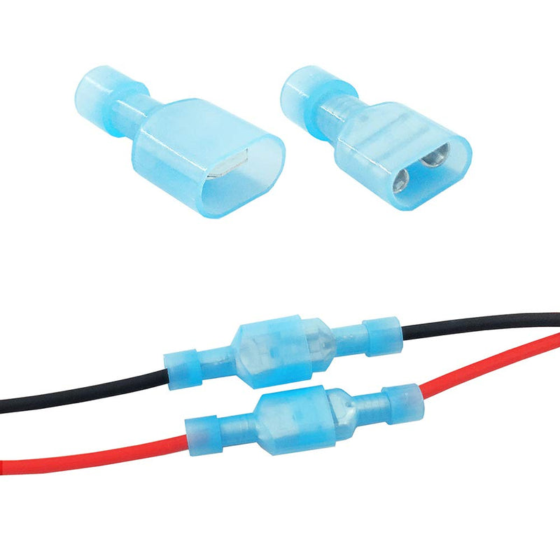 (200 Pcs) MCIGCIM 16-14 Gauge Spade Disconnect Wire Connectors, Fully Insulated Male Female Nylon Quick Crimp Terminals Wiring Spade - NewNest Australia