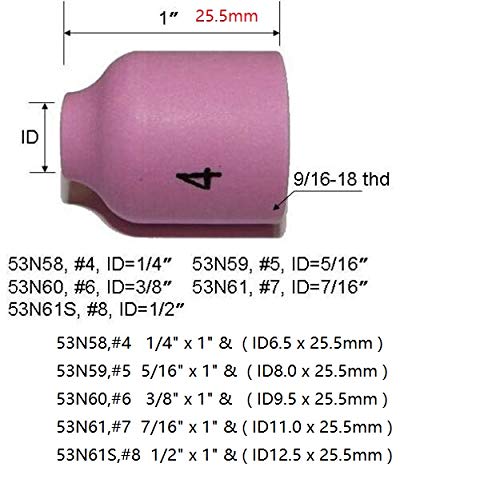 TIG Gas Lens Collet Body Assorted Size Fit PTA DB SR WP 9 20 25 TIG Welding Torch 21pcs - NewNest Australia