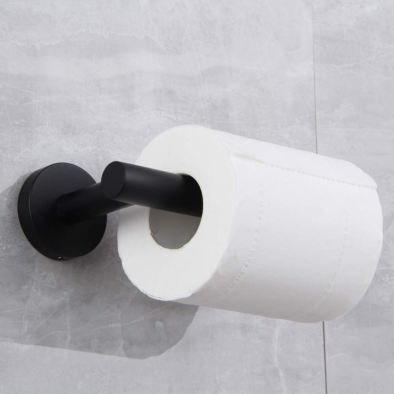 Matte Black SUS 304 Stainless Steel Toilet Paper Holder Black Wall Mounted Toilet Tissue Roll Holder for Bathroom - NewNest Australia