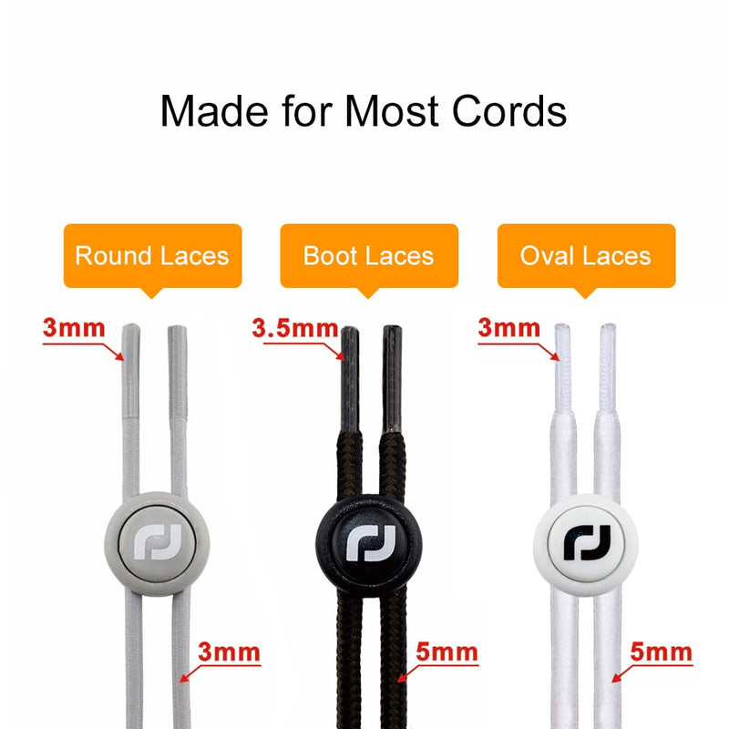 Heavy Duty Cord Locks - Double Hole Drawstring Stopper Fastener for No Tie Shoelaces and More Black - NewNest Australia