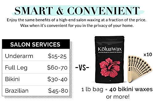 Hard Wax Beads for Hair Removal – All in One Body Formula – Our Most Versatile Wax for Face, Bikini, Legs, Underarm, Back and Chest – Large 1lb Refill Pearl Beans for Wax Warmers – Pink Best Loved by KoluaWax - NewNest Australia