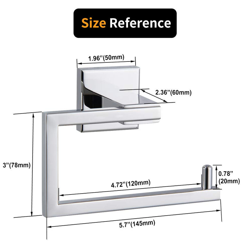 Bathroom Toilet Paper Holder SUS304 Stainless Steel Kitchen Washroom Tissue Roll Dispenser Wall Mounted Rustfree 5-inch TP Holder Polished Finish - NewNest Australia