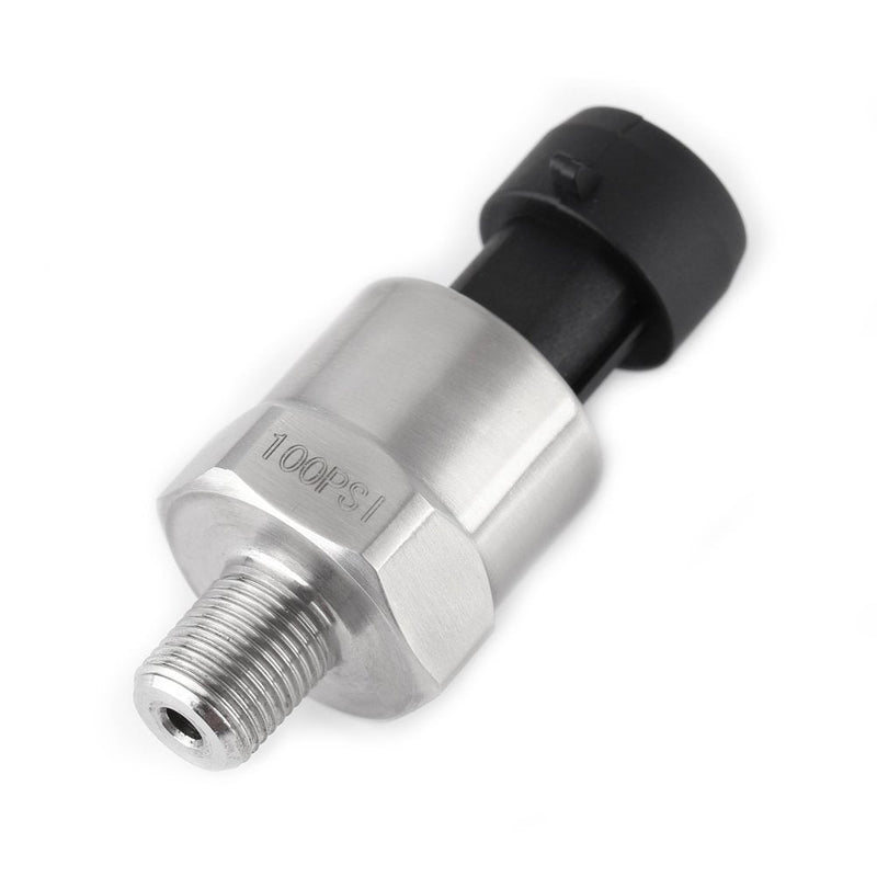 Pressure Transducer Sender Sensor for Oil Fuel Air Water, 1/8"NPT Thread Stainless Steel (100PSI) - NewNest Australia