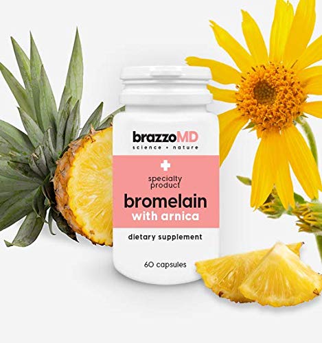 brazzoMD Bromelain with Arnica Tablets, 60 tablets, Plastic Surgeon developed to assist in natural healing - NewNest Australia