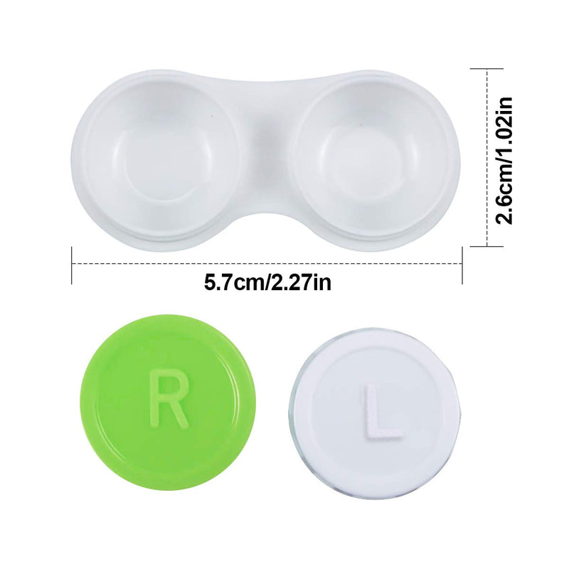Jinlaili 20PCS Travel Contact Lens Cases, Portable Contact Lens Travel Kit Case, Mini Box Container Contact Lens Holder, Contact Lens Soaking Storage Case with L and R Caps - Green Blue Black Pink - NewNest Australia