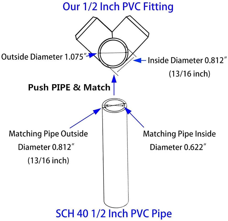 SDTC Tech 4-Pack 1/2" 45 Degree Elbow PVC Fitting Furniture Grade Pipe Connector for DIY PVC Shelf Garden Support Structure Storage Frame 4 Pack - NewNest Australia