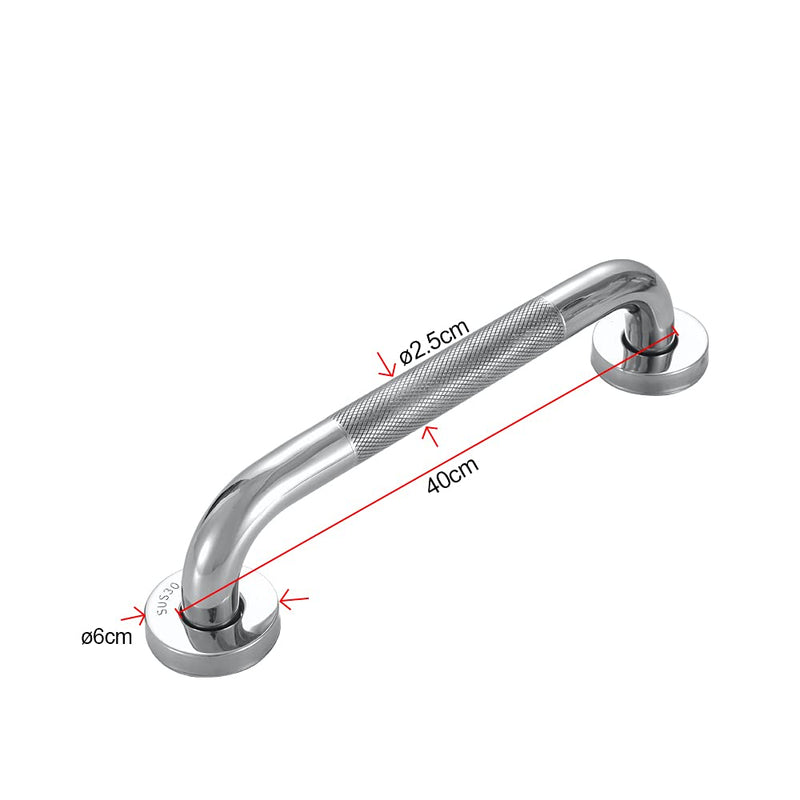 HONPHIER 2 Pack Grab Rails Bathroom Grab Bar Anti Slip Shower Handle SUS 304 Stainless Steel Towel Rails Safety Shower Handrails Support Rail, Elderly Senior Assist Bath Handle (16"/40CM) 16"/40CM - NewNest Australia