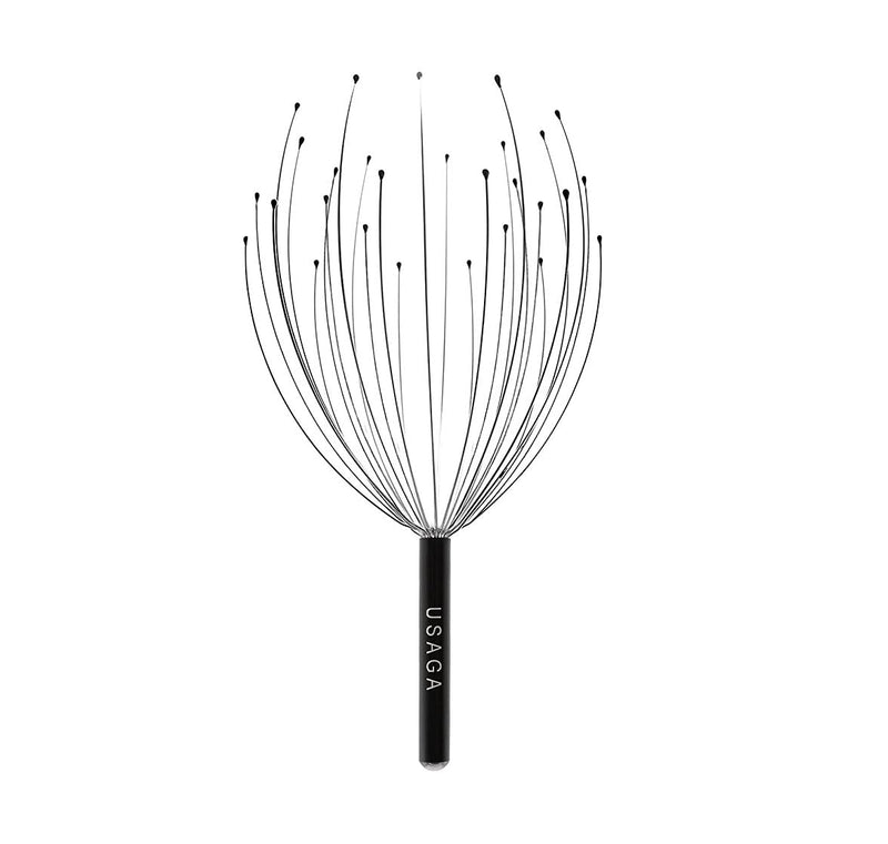 USAGA 28 Fingers Head Massager Scalp Massager Head Scratcher for Head Body Relaxing (Black) Black - NewNest Australia