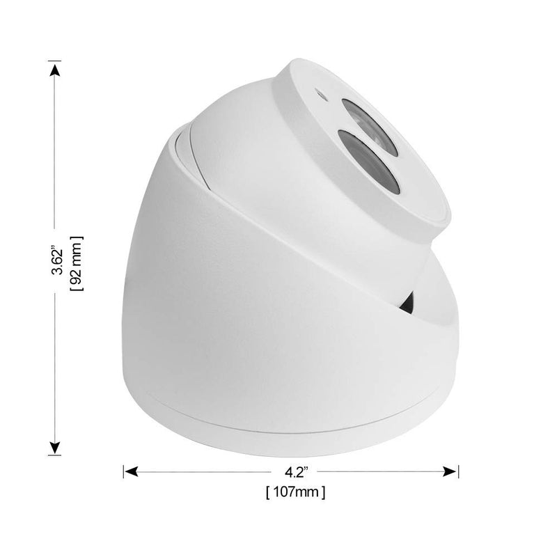 R-Tech 2MP 4-in-1 AHD/CVI/TVI/Analog Outdoor/Indoor Turret Dome Camera with Matrix IR Night Vision – 2.8mm Fixed Lens – White - NewNest Australia