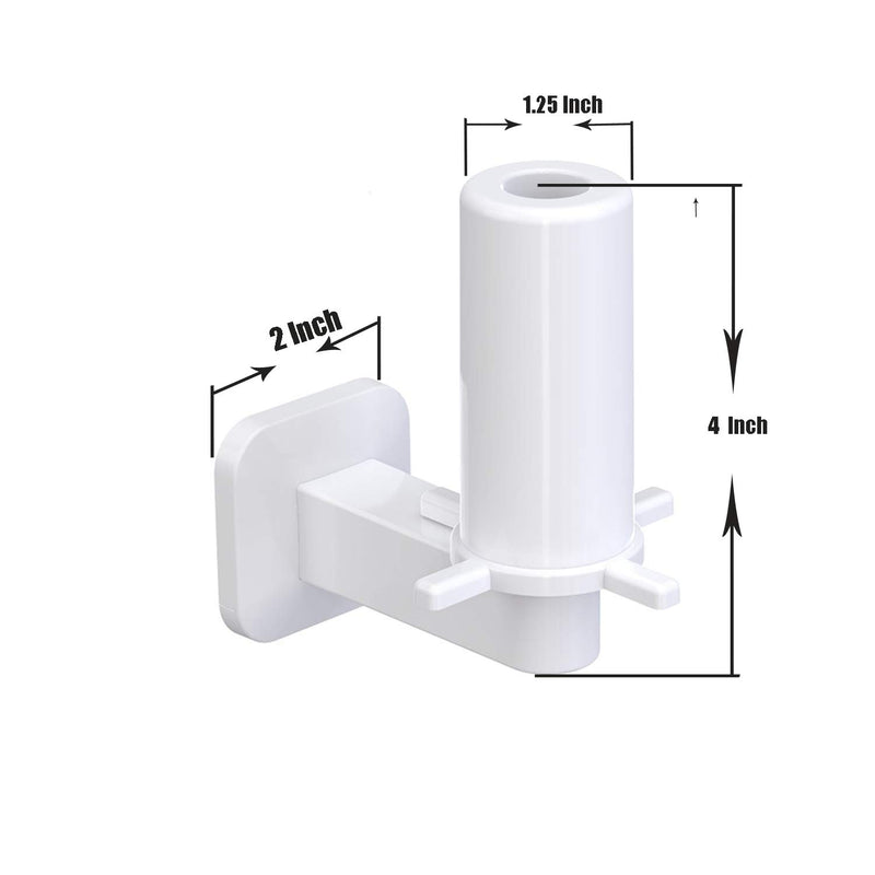 NewNest Australia - Paper Towel Holder Toilet Paper Towel Holder White Paper Towel Holder Wall Mount Vertical Paper Towel Holder for Kitchen Pantry Utility Room Laundry and Garage Storage No Drill Holes Required 2Pcs 