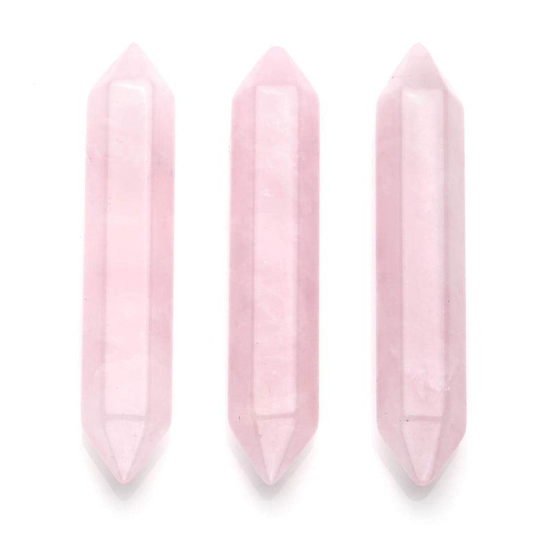 JOVIVI 3pc Amethyst Rose Quartz Clear Quartz Healing Crystals Wands Points,50-55mm Reiki Stones Gemstones Crystal Towers for Yoga Meditation Spiritual Gifts Clear Quartz/Amethyst/Rose Quartz - NewNest Australia