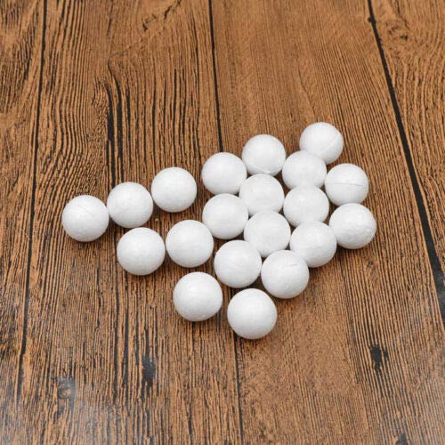 hesmartly 50-Pack 1Inch White Styrofoam Balls for Crafts, Smooth Round Polystyrene White Foam Balls, Craft Supplies for DIY Decorations and School Projects - NewNest Australia