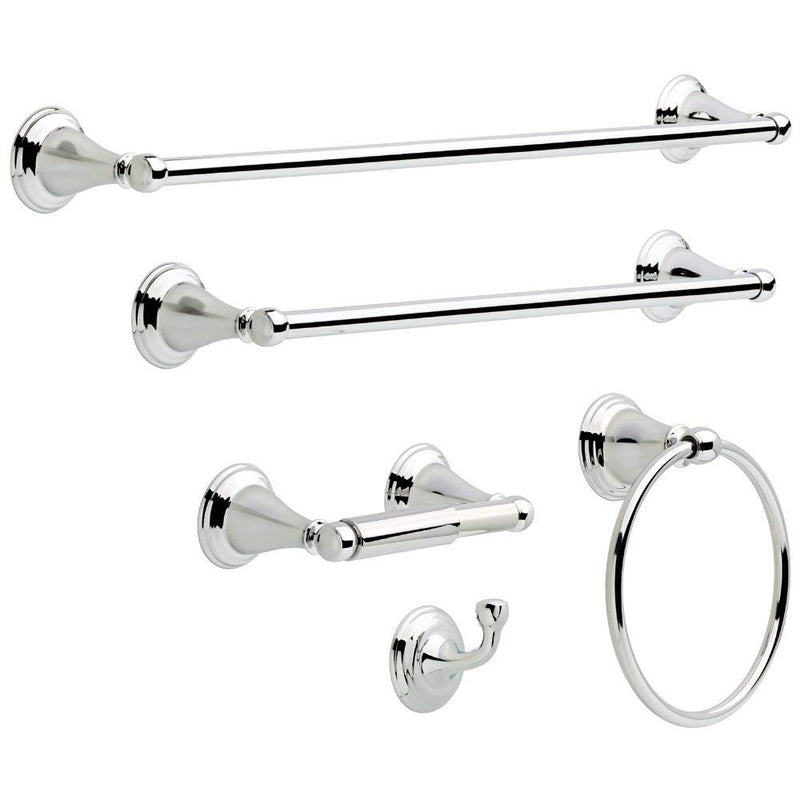 Delta Faucet 70050 Windemere Toilet Paper Holder, 3.50 x 2.16 x 8.13 inches, Polished Chrome - NewNest Australia