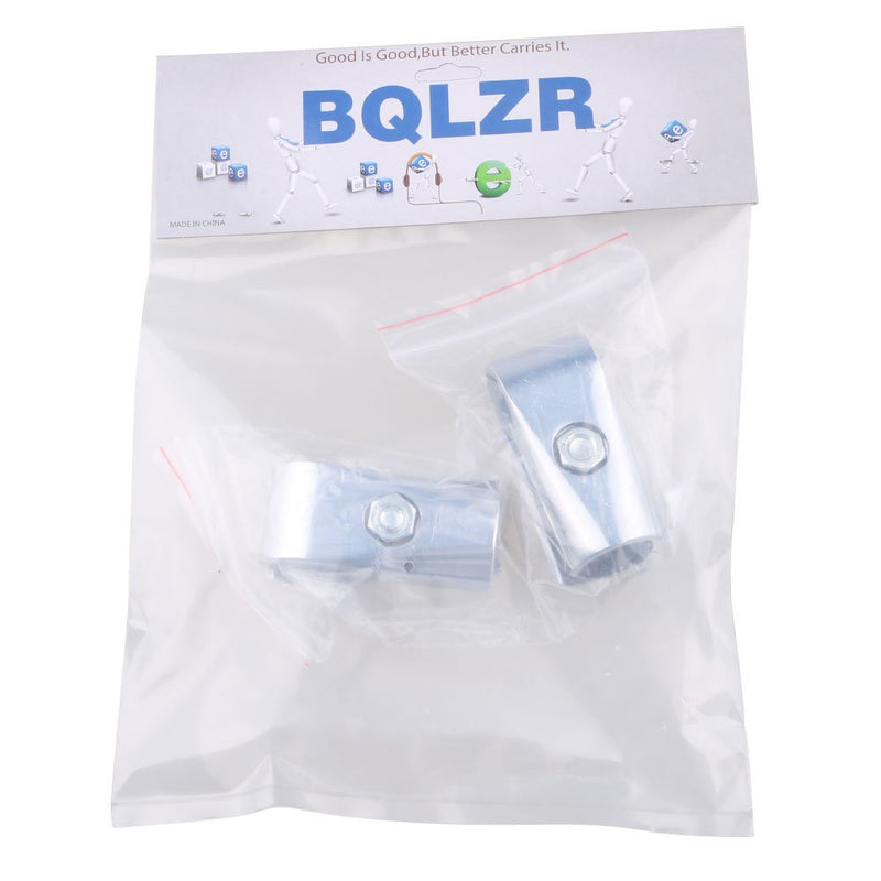 BQLZR Silver 25mm Inner Dia Two-way Shelf Display Rack Scaffold Tube Connector Aluminum Alloy Pipe Fittings Pack of 2 - NewNest Australia
