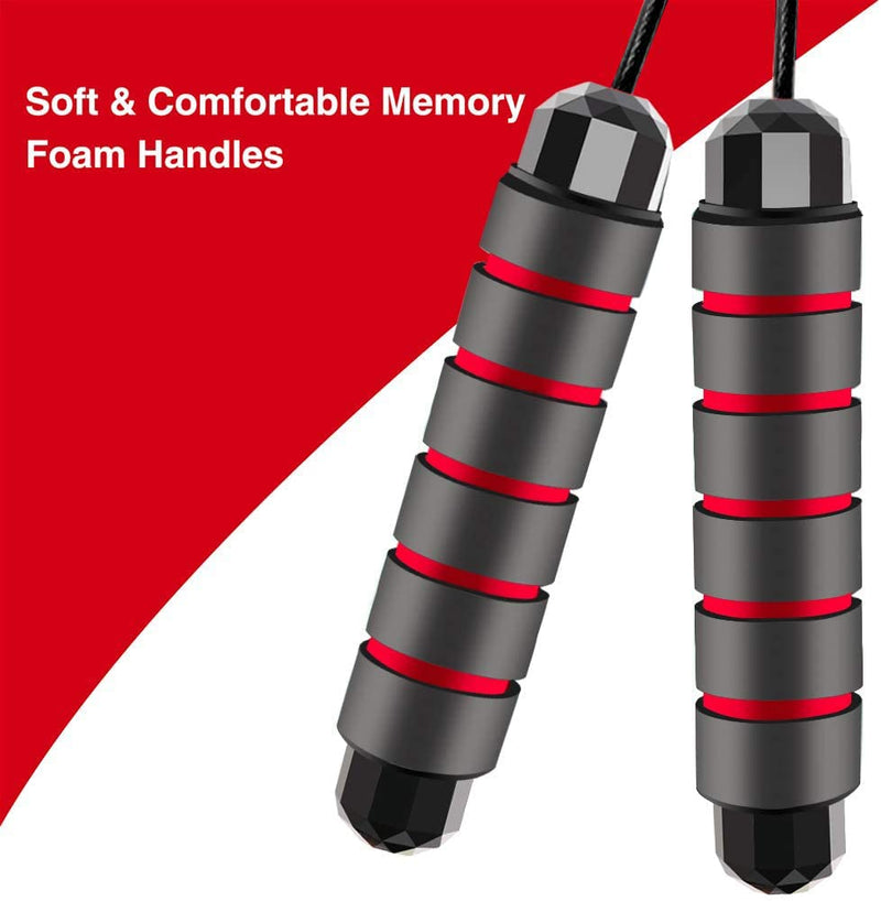 DREAM&GLAMOUR Jump Rope Skipping Rope for Rope Skipping, Speed Jump Rope for Exercise Jump Ropes for Fitness for Kids and Adults Red - NewNest Australia