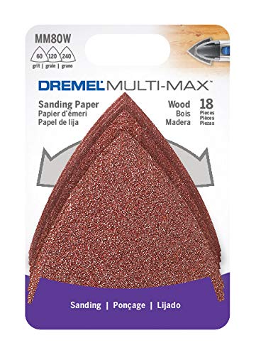 Dremel MM80W Multi-Max Grit Sand Paper, Wood, 18-Pack, One Color - NewNest Australia