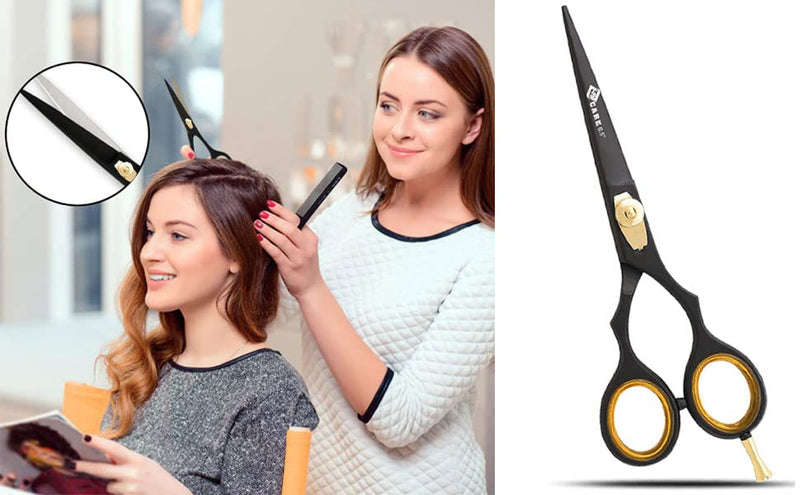 Professional Hairdressing Scissors, Japanese Stainless Steel Salon Scissors - 16.5cm - Fine Adjustable Tension Screw - Premium Hair Cutting Scissors (Straight 6.5") Straight 6.5" - NewNest Australia