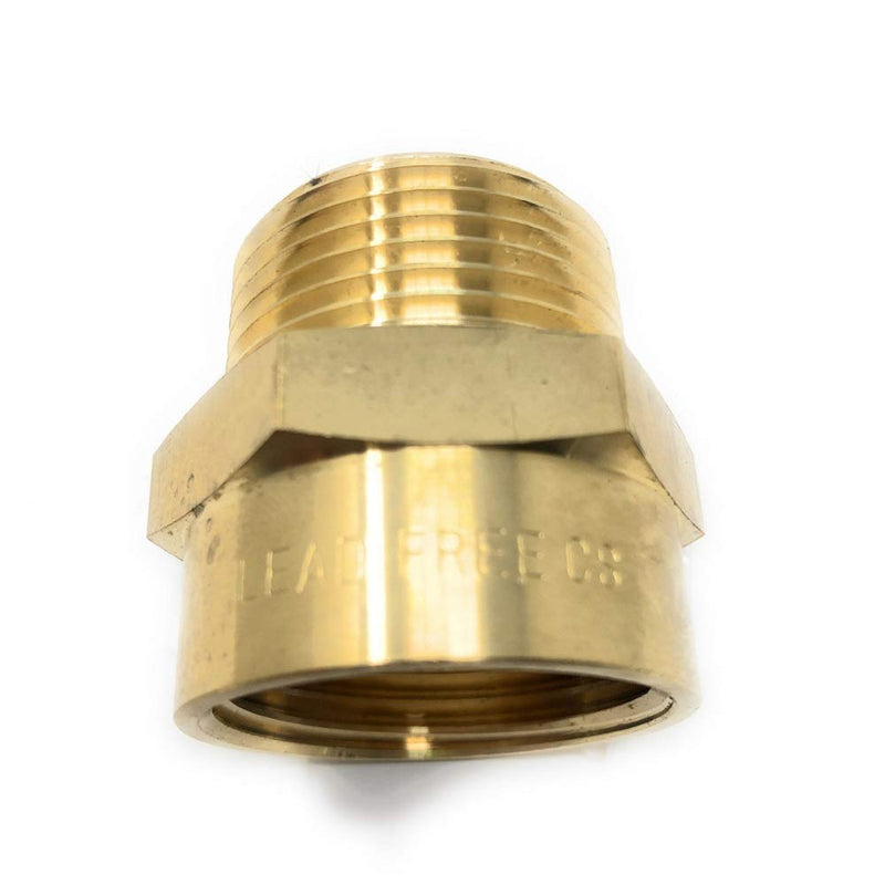 G Thread (Metric BSPT) Female to NPT Thread Male Pipe Fitting Adapter - Lead-Free (1" x 1" (1 Piece)) 1" x 1" (1 Piece) - NewNest Australia