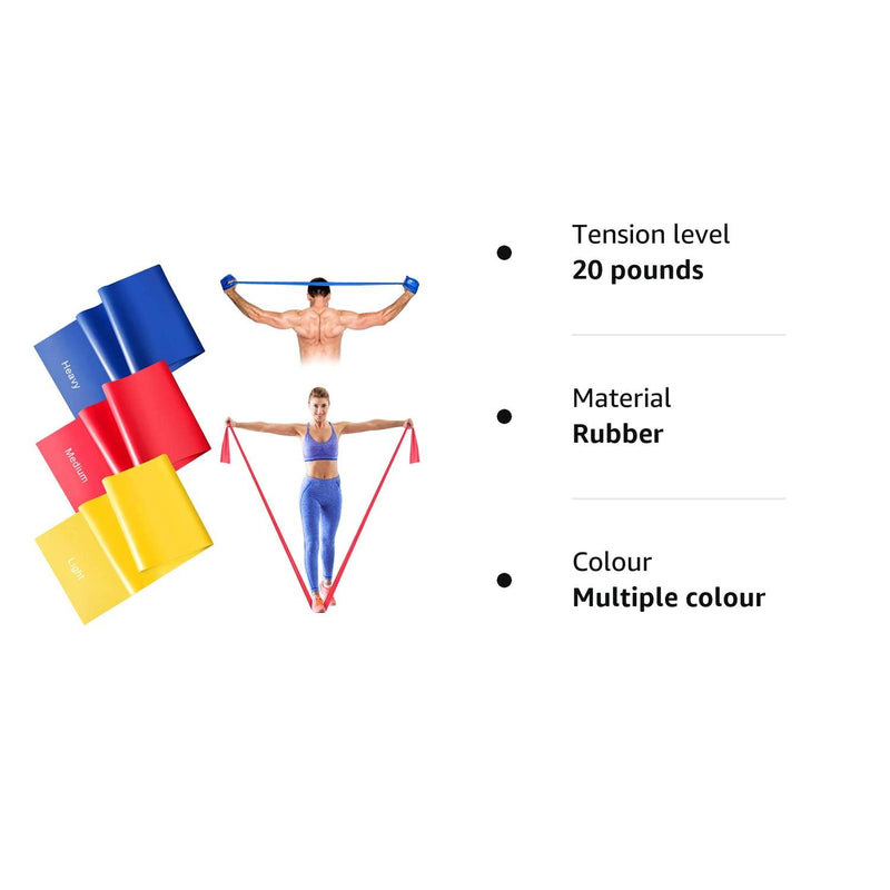 Resistance Bands Set, [Set of 3] 2.0M/6.5ft Skin-Friendly Exercise Bands with 3 Resistance Levels, Workout Resistance Bands Set for Women and Men,Ideal for Strength Training, Pilates, Yoga, Fitness - NewNest Australia