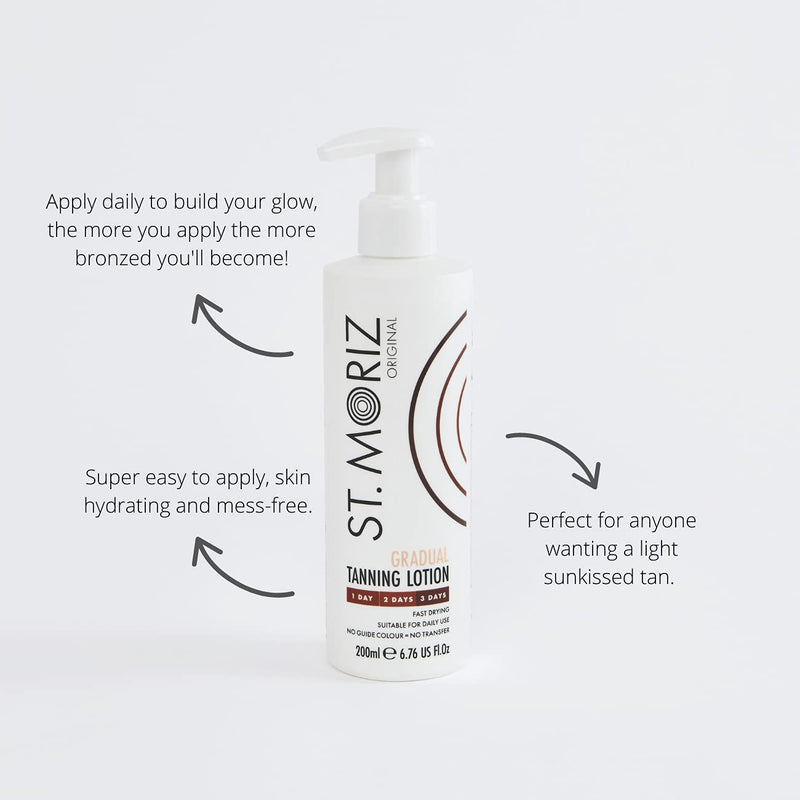 Gradual Tanning Lotion by St Moriz with Pump Action Top, 200 ml - NewNest Australia