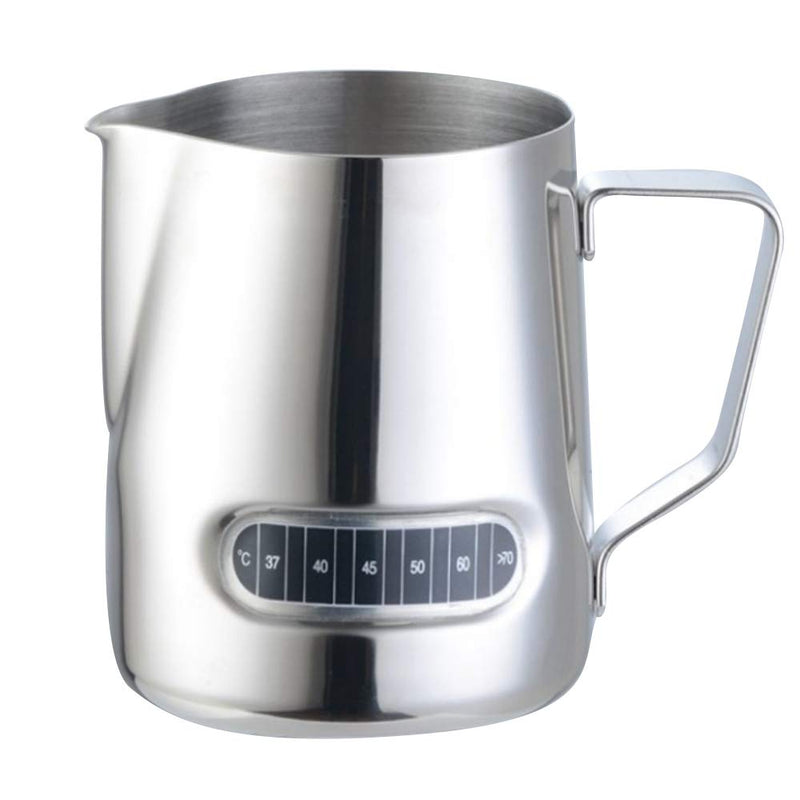 MIGHTYDUTY Milk Frothing Pitcher, Stainless Steel Creamer Frothing Pitcher, Perfect for Espresso Machines, Milk Frothing Jug for Making Coffee Cappuccino, Latte Art 12 oz /20oz Silver 300ml - NewNest Australia