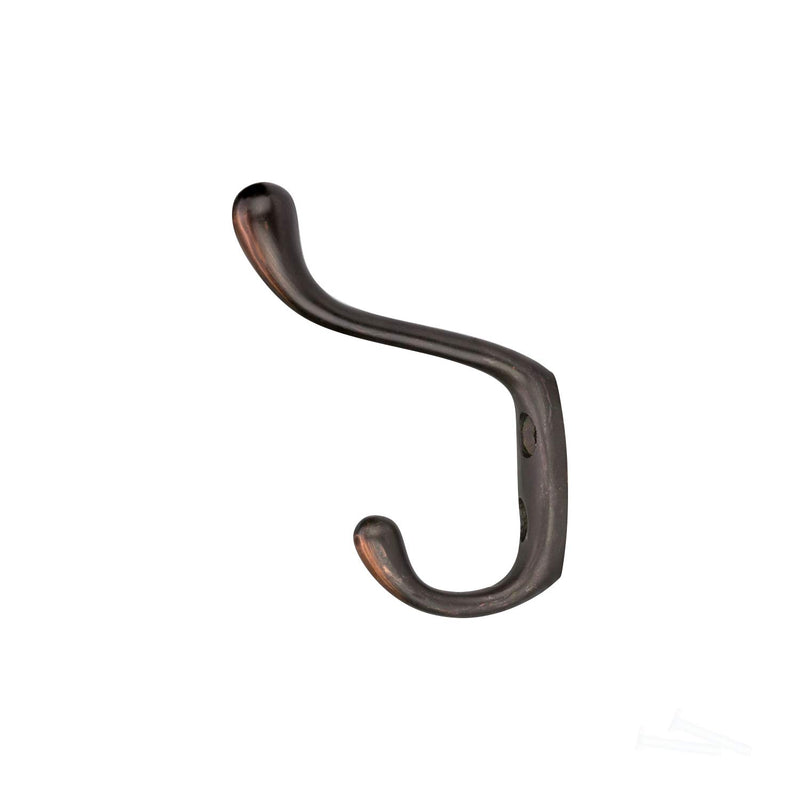 NewNest Australia - Rok Hardware Heavy Duty Dual Coat Hook, 3-1/2", Oil-Rubbed Bronze, 10 Pack ROKCH101ORB 