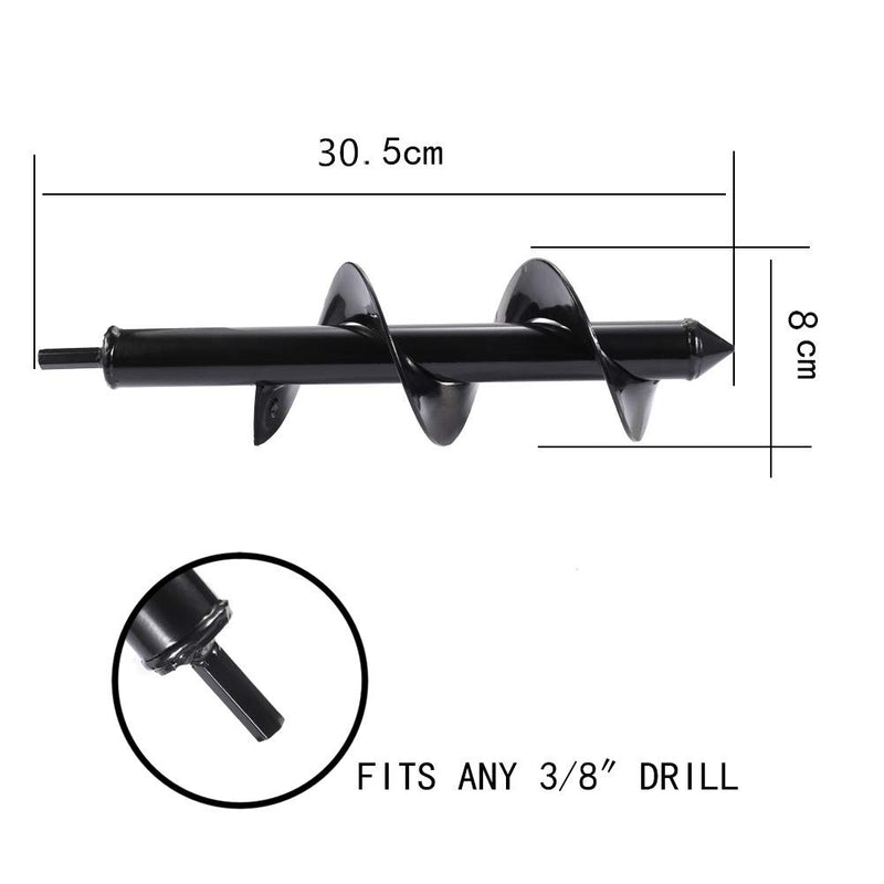 Auger Drill Bit,Non-Slip Garden Auger Spiral Drill Bit,Garden Plant Flower Bulb Auger 3” x 12” Rapid Planter,Post or Umbrella Hole Digger for 3/8'' Hex Drive Drill (3.512inch) 3.5*12inch - NewNest Australia