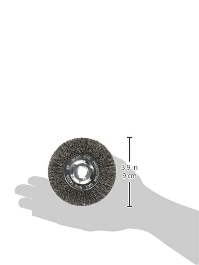 Mercer Industries 187010 Crimped Wire Wheel, 4" x 1/2" x 5/8"-11, For Angle Grinders .014 Carbon Steel - NewNest Australia