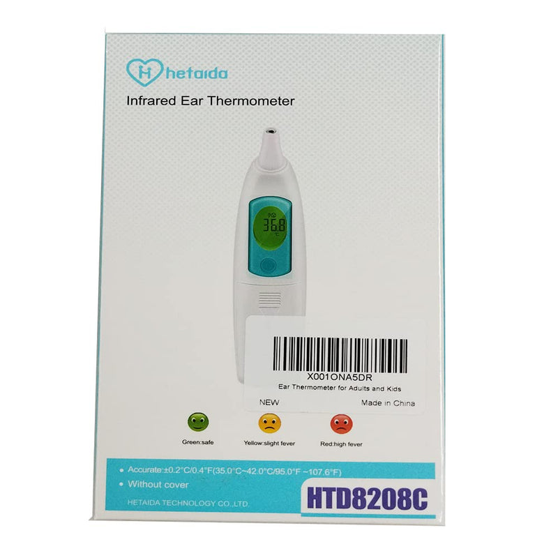 Fever Thermometer Ear For Baby Adults, Ear Thermometer Children Infrared Thermometer Fever With Accurate And Instant Reading, Fever Alarm, 10 Memory Functions, Lcd Display - NewNest Australia