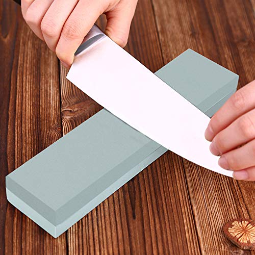 Knife Sharpening Stone Combination Dual Sided Grit With Base for Sharpening and Polishing Tool with Non Slip Base for Kitchen Knives, Hunting Knives, Pocket Knives and Tool Blades (400/1000) 400/1000 - NewNest Australia