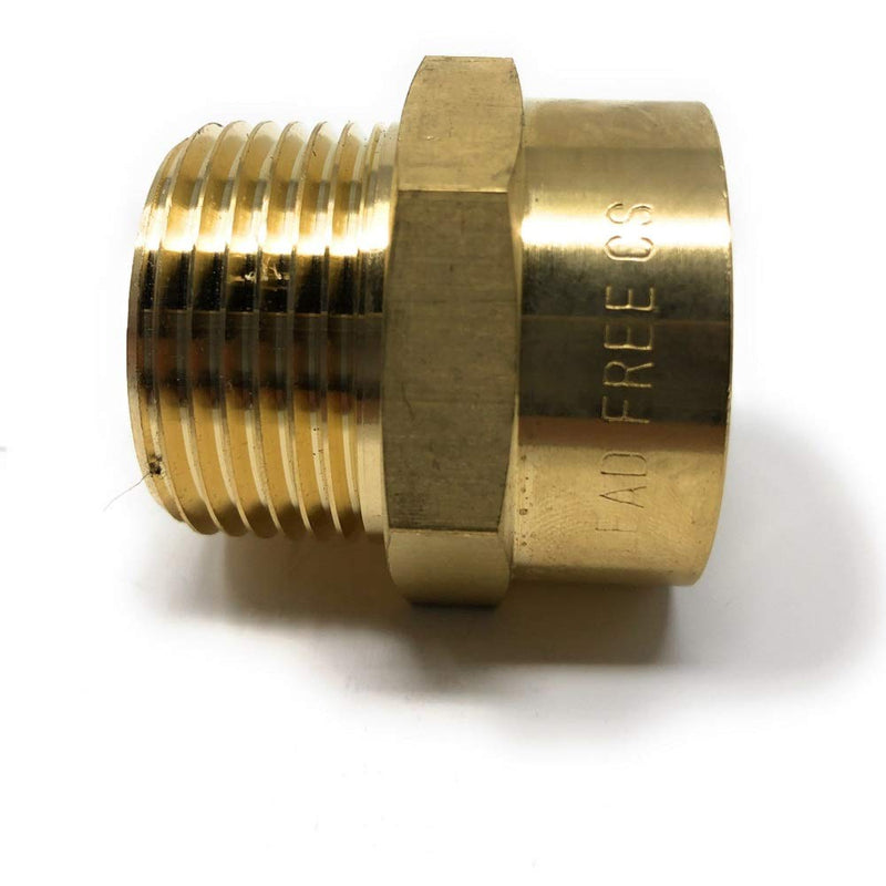 G Thread (Metric BSPT) Female to NPT Thread Male Pipe Fitting Adapter - Lead-Free (1" x 1" (1 Piece)) 1" x 1" (1 Piece) - NewNest Australia