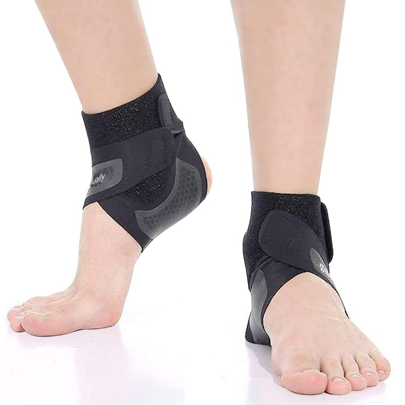 Hually Ankle Support, 1 Pair Adjustable Ankle Brace with Breathable & Elastic Nylon Material, Comfortable Ankle Wrap Sports Protect Against Chronic Ankle Strain Sprains Fatigue, One Size Fits All - NewNest Australia