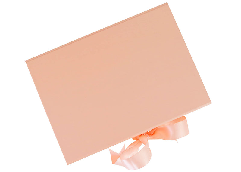 Pink Gift Box with 2 Ribbons for Luxury Packaging-Magnetic Closure- Sturdy-Foldable-Keepsake box (A5 SIZE) Pink - NewNest Australia