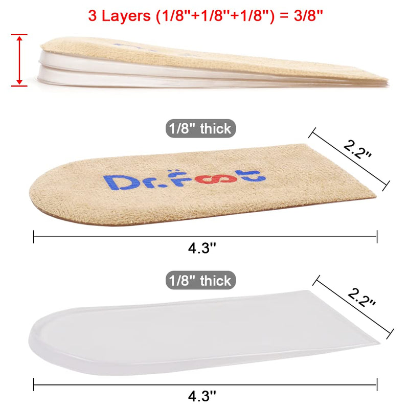 Dr. Foot'S Adjustable Orthotic Heel Support Insoles Height Insole For Leg Length Discrepancies, Heel Spurs, Heel Pain, Sports Injuries And Achilles Tendonitis - NewNest Australia