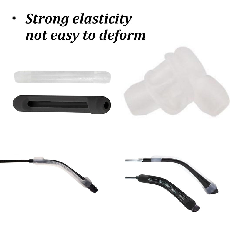 6 pairs of glasses temple cover silicone non-slip elasticity glasses non-slip stopper glasses accessories soft glasses holder universal glasses ear hooks suitable for running, sports, camping, learning to read - NewNest Australia