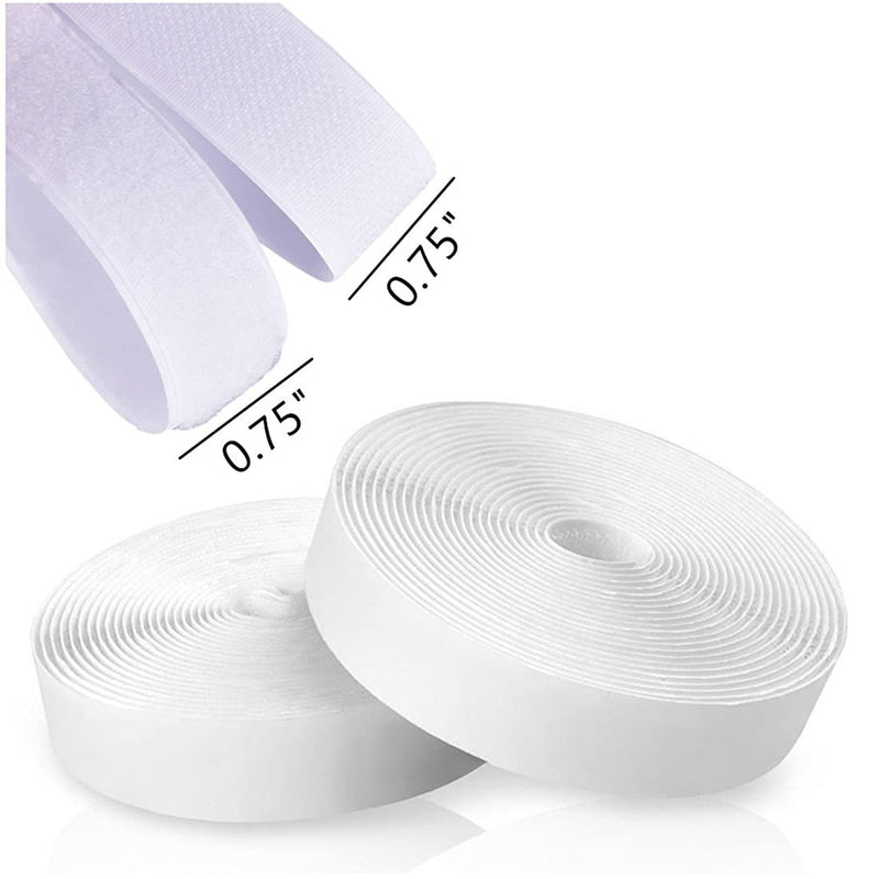 82 Feet /25m White Self Adhesive Hook and Loop Tape Sticky Back Fastening Tape, Self-Adhesive Tapes for Stationery and Household Purposes - NewNest Australia