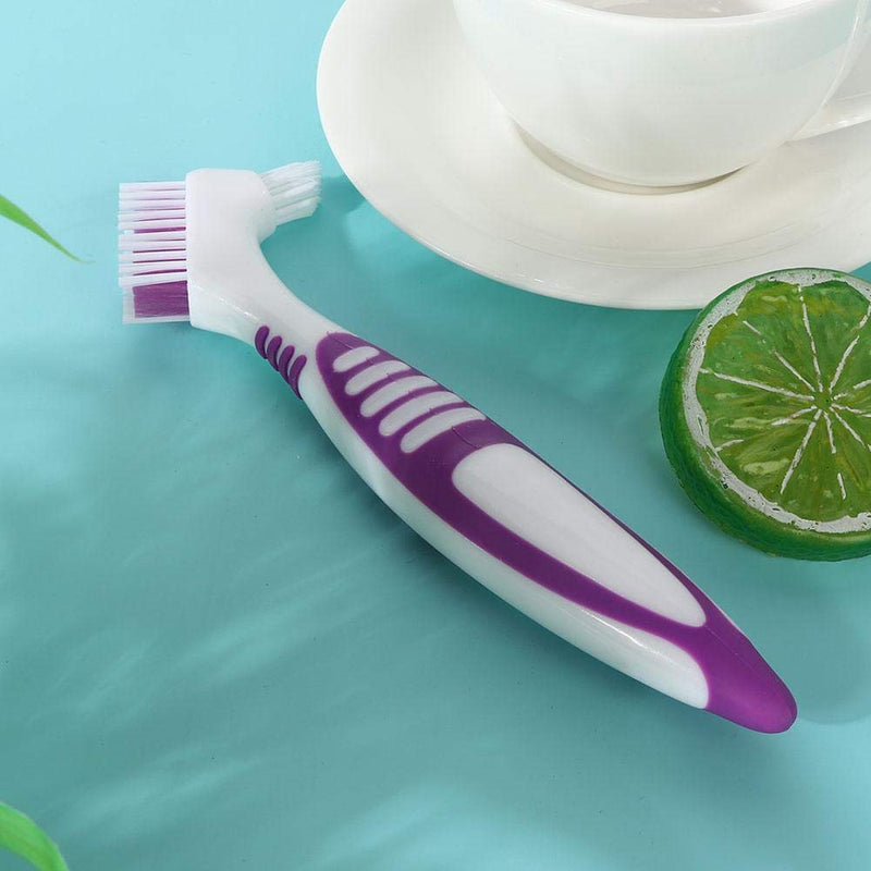 Pack of 2 denture cleaning brush, hard denture brush, oral care, double-sided toothbrush, removes plaque - NewNest Australia
