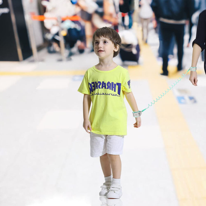 Blisstime Toddler Leash, Kid Leash Anti Lost Wrist Link with Key Lock Upgraded Baby Leash with Safety Wristband Rope for Babies Toddlers Child Kids (4.9ft/1.5m, Green) 4.9 Foot (Pack of 1) - NewNest Australia