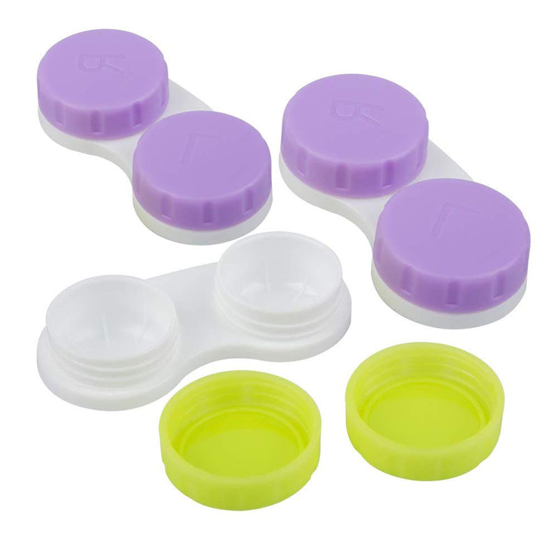 KISEER 24 Pack Colorful Cute Contact Lens Case Bulk Box Holder Container Soak Storage Kit (4 Color) - NewNest Australia
