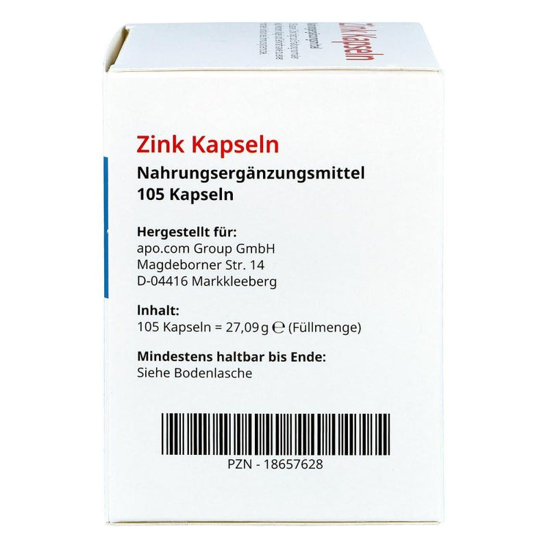 Zinc capsules 10 mg from apodiscounter 105 pieces - NewNest Australia